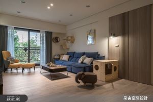 溫馨暖木 35 坪住宅，與 2 隻貓咪一起譜出夢想幸福家居_視覺圖