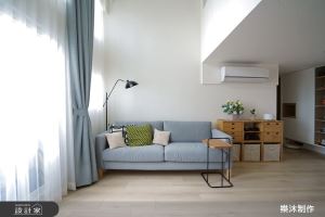 出乎意料的大面採光！挑高格局、柔和色調相遇，成就 20 坪北歐風溫柔質感_視覺圖