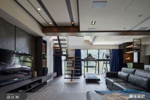 現代風複層空間裡的陽光生活！分層設計在32坪內打造出型男的居家專屬健身房_視覺圖