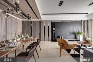 岩灰與天藍的絕妙搭配！開放式格局 + 透明系書房，52 坪現代宅帶來零距離的家人互動_視覺圖