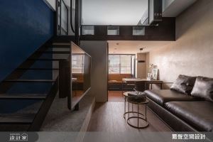 框景設計優雅置入旋轉電視、風格廚房與陽光臥榻！開啟 13 坪工業閣樓裡的男子休日生活_視覺圖