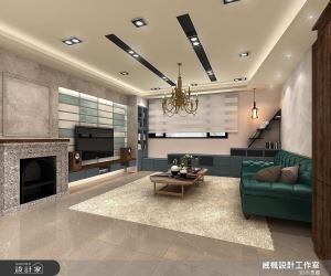 一抹湖水綠的慵懶貴氣！暗藏海量收納、綠意山景的40坪英式復古私宅_視覺圖