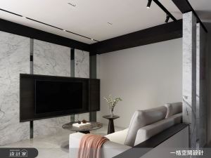 大理石電視牆打造奢華家庭小劇院！時尚現代宅不到 25 坪也有豪宅般生活享受_視覺圖