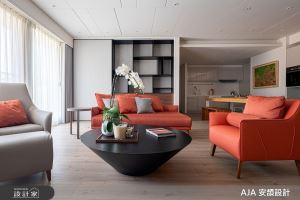 瀰漫愛馬仕橘的時尚香氣！36坪現代風精品宅，展現渾然天成的獨特與俐落感_視覺圖