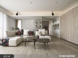 和光當個親密室友！優雅藏在簡約風美宅的超長臥榻、莫蘭迪粉臥室裡_視覺圖