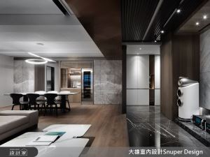 大理石與木紋混搭最極致表情 搭配光帶藝術一展精緻大器的豪邸_視覺圖