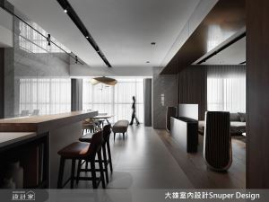 迎接景觀的放大感豪宅！半高的升降電視牆界定寬敞格局與動線_視覺圖