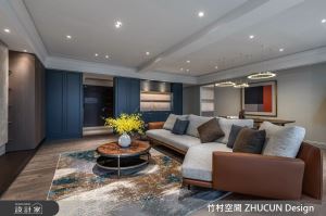 復古版的75坪都會美式風宅，「復古藍+摩登棕+莫蘭迪」的經典顏色調配！_視覺圖