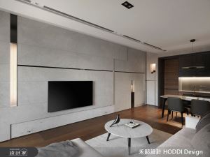 線與線之間勾勒設計感 灰黑白與柚木的現代宅_視覺圖