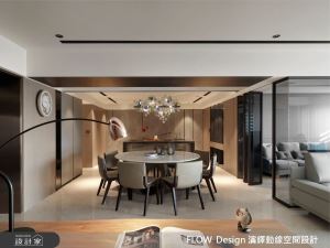 鍾愛沈穩石材混搭溫潤實木！老屋翻新異材質大器設計寬闊宅_視覺圖