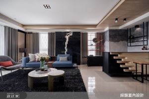 靈感激盪的藝術宅狂想！跳色、潑墨山水牆與鐵件層板，刻劃創意現代宅_視覺圖