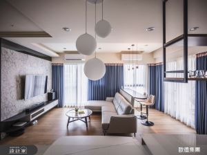 共享社交與居家生活！開放空間融入吧檯、中島廚房與莫蘭迪色彩，譜寫雜誌款時尚宅居_視覺圖