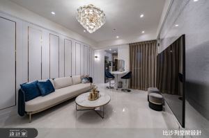 不到 30 坪，也能享受奢華豪宅！隱藏動線、延伸吧台，跳脫新古典的空間想像_視覺圖