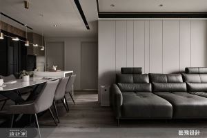 俐落線性、隱藏式設計的最佳比例 構築 25 坪和諧現代宅的時髦風尚_視覺圖