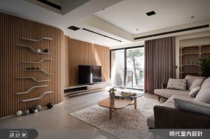 我家洋溢一股咖啡香氣，現代簡約宅展現醇厚的木質感與設計層次_視覺圖