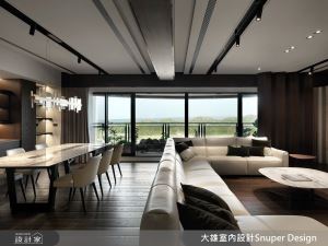 交融都市與地景風光！木質、石材在流暢動線下層層堆疊，構築大器雋永的人文宅邸_視覺圖