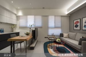 14坪空間也能變得不一樣！灰階現代宅化身舒適愜意的渡假飯店_視覺圖