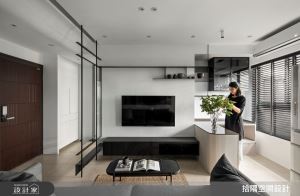 舒適又明亮！13坪質感灰階現代單身宅 開放穿透設計，空間變更大！_視覺圖