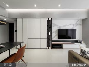 小坪數也能過得大器非凡！18坪黑白現代風，以愛馬仕橘跳出空間新高度_視覺圖