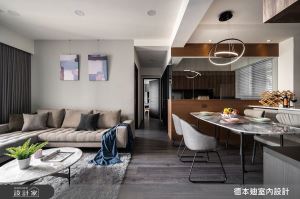 優雅大地色注入新婚宅！與屋主二度合作，從預售屋規劃，為您獻上玻璃書房、全方位餐廚設計_視覺圖