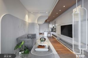 誰說簡約就是平淡 線條與燈光交織共譜放鬆現代宅_視覺圖