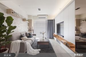 海量收納就藏在電視牆裡！23坪北歐休閒風小宅，散發清爽中性色的療癒感_視覺圖