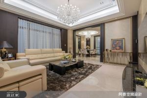 華麗新古典客廳、清新奶油色lounge bar！洋溢明亮採光的百坪透天豪宅_視覺圖