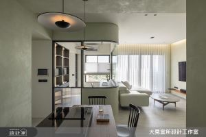 日雜感的莫蘭迪綠北歐宅，小坪數也能用穿透隔間打造居家自然景深_視覺圖