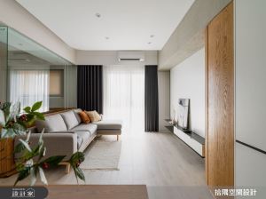 實木皮、仿清水模塗料與通透隔間，展現 21 坪新成屋的療癒力_視覺圖