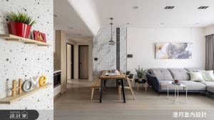 20坪3房2廳，精準格局、圓弧曲線、海量收納讓一家四口住得超滿意_視覺圖