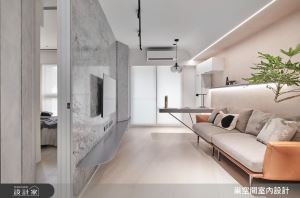 空間唯美的恆溫! 運用圓弧、色彩、隱藏設計創造19坪3房的典範_視覺圖