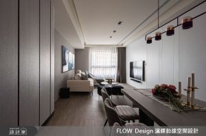 專屬於全家的25坪風格居所，鐵件、石材、跳色家具交織輕奢感現代空間_視覺圖