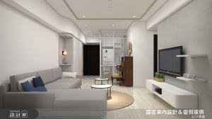 廚房 L 型玻璃打造透明系生活！瞬間拉開 23 坪北歐宅玄關視野_視覺圖