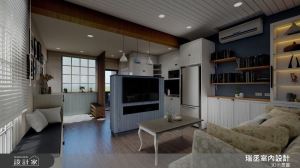 跳色讓鄉村風美出新高度！40年老屋翻新，打造空間感倍增的13坪小宅_視覺圖