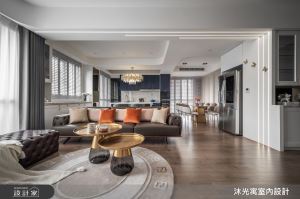 普魯士藍開放式廚房、玫瑰粉主臥！瀰漫時尚氣息的46坪輕奢華宅邸_視覺圖