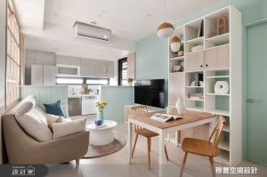 輕甜系私宅來報到！薄荷綠妝點15坪北歐空間_視覺圖