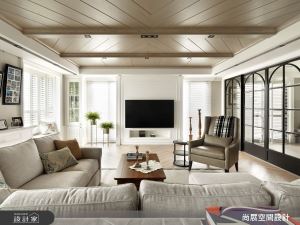 在台灣美式渡假風的追夢筆記！複層空間以線條勾勒屋架系統宛如入住小木屋_視覺圖