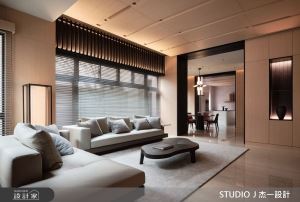 現代日式風的透天別墅，深淺木色材質營造細節讓生活更自適_視覺圖