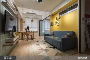 新成屋隔間彈性化更好住！重整格局、拉門設計活化16 坪鄉村風小宅_視覺圖