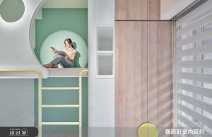 中古屋翻新輕鄉村風格 薄荷綠點綴大面白色的親子宅_視覺圖