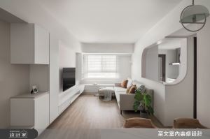 燕麥色系的簡約風採光宅，不動隔間打造高互動的居家氛圍_視覺圖