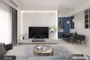 我們的藍調美式時光！石材、線板與燈帶交織的悠閒步調生活_視覺圖