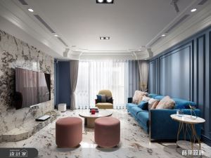 超美的新古典毛胚屋！低奢大理石與藍色合奏圓舞曲滿足全家人需求_視覺圖