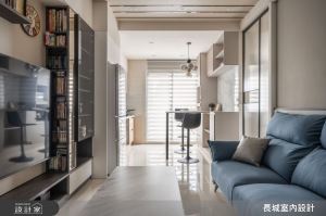 22坪現代宅再放大！鏡面與玻璃引光術，餐櫃延伸中島與餐桌的饗食樂趣_視覺圖