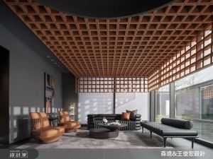 用一磚一瓦層疊726坪藝術型公共空間，茶室、健身房、售樓處瀰漫現代氛圍_視覺圖