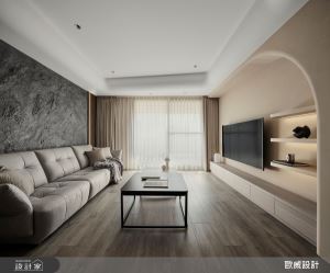 50 年老公寓化身精神時光屋！弧形消弭樑柱壓迫感、小房間改更衣間讓收納與生活更從容_視覺圖