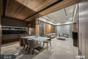 煙燻橡木與黑色石材構築磅礡氣勢，木質餐廳、微醺吧檯與療癒臥室一手掌握_視覺圖