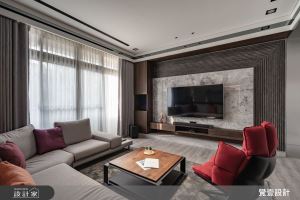 新竹百坪透天別墅一展輕奢現代風！以迷人光暈、跳色軟件加乘精緻美感_視覺圖