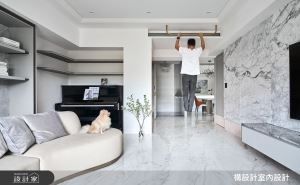 三口小家庭與貓咪的夢幻新居！療癒綠意下，享受天然大理石的浪漫新古典風_視覺圖