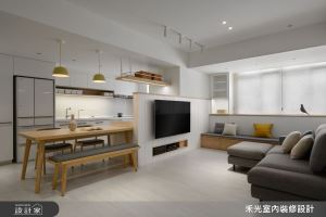 向舊格局說掰掰！23 坪老屋翻新擁抱陽光中島與雙層臥榻，主臥升級更衣室與衛浴全包_視覺圖